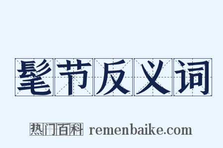 髦节反义词是什么意思的图片